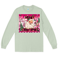 Matcha merry pink christmas santa Long Sleeve Tee - MaliasSmallBusiness