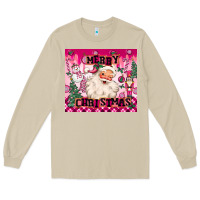 Mushroom merry pink christmas santa Long Sleeve Tee - MaliasSmallBusiness