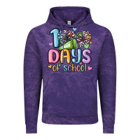 Cloud Purple 100 days of school cheer Vintage Hoodie - MaliasSmallBusiness