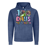 Vintage Denim 100 days of school cheer Vintage Hoodie - MaliasSmallBusiness