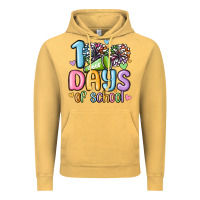 Vintage Mustard 100 days of school cheer Vintage Hoodie - MaliasSmallBusiness