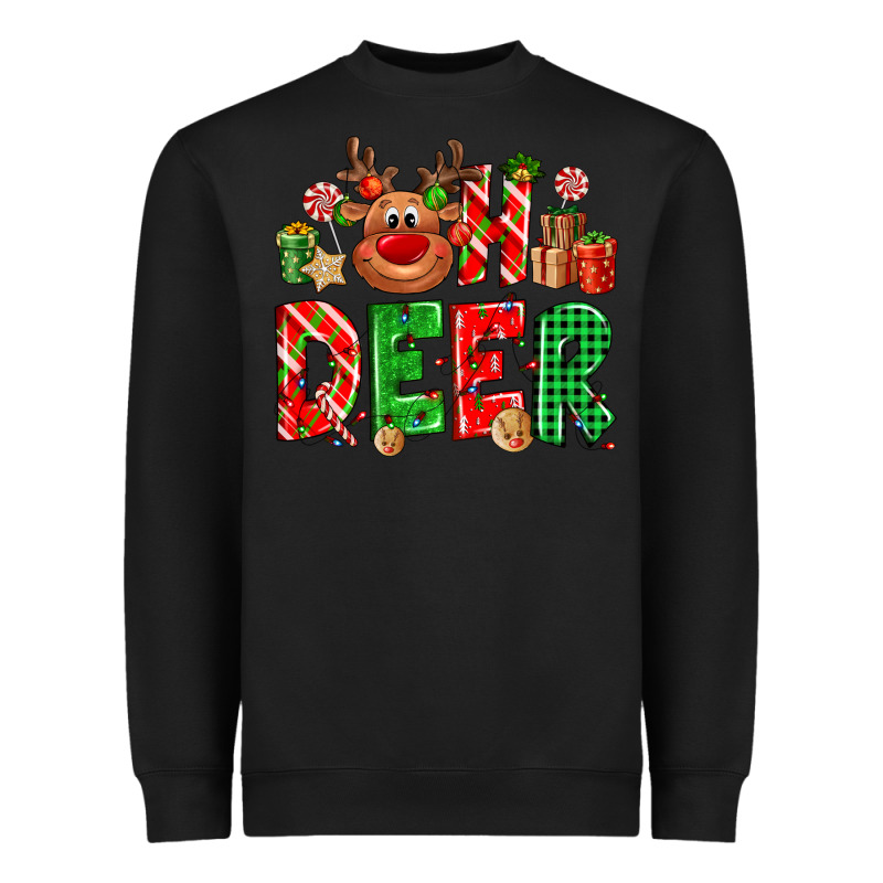 Oh Deer Reindeer Heavyweight Sweatshirt by NancyCooperArtShop | Teevron