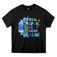 Black in april we wear blue sunflower Heavy Core Tee - Artiststas