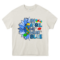 Cream in april we wear blue sunflower Heavy Core Tee - Artiststas