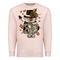Pale Pink walking in a winter wonderland Premium Sweatshirt - CowGirlArtShop