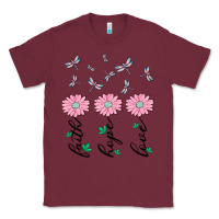 Burgundy faith hope love Classic Tee - MaliasSmallBusiness