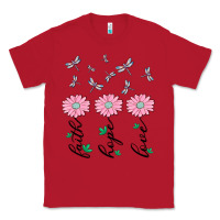 Red faith hope love Classic Tee - MaliasSmallBusiness