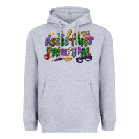Heather Grey assistant principal mardi gras Heavyweight Hoodie - CowGirlArtShop