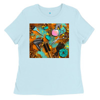 Baby Blue hair tech Ladies Tee - AdoDesignShop