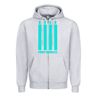 Heather Grey fork handles Zipper Hoodie - Bettercallsaul