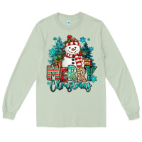 Matcha merry christmas snowman Long Sleeve Tee - MaliasSmallBusiness