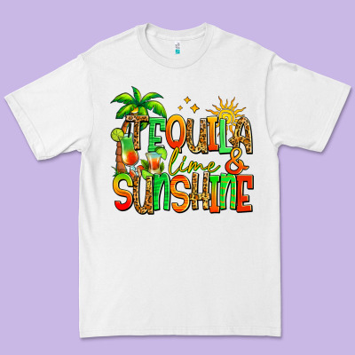 Tequila Lime And Sunshine Summer Premium Tee Designed By Jasminsmagicworld