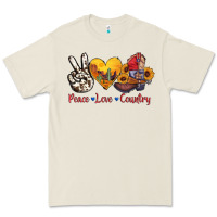 Bone peace love country american texas flag boots Premium Tee - AdoDesignShop