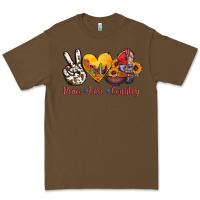 Cacao peace love country american texas flag boots Premium Tee - AdoDesignShop
