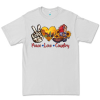 Dove Grey peace love country american texas flag boots Premium Tee - AdoDesignShop
