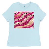 Baby Blue pink glitter Ladies Tee - JahusDesignShop