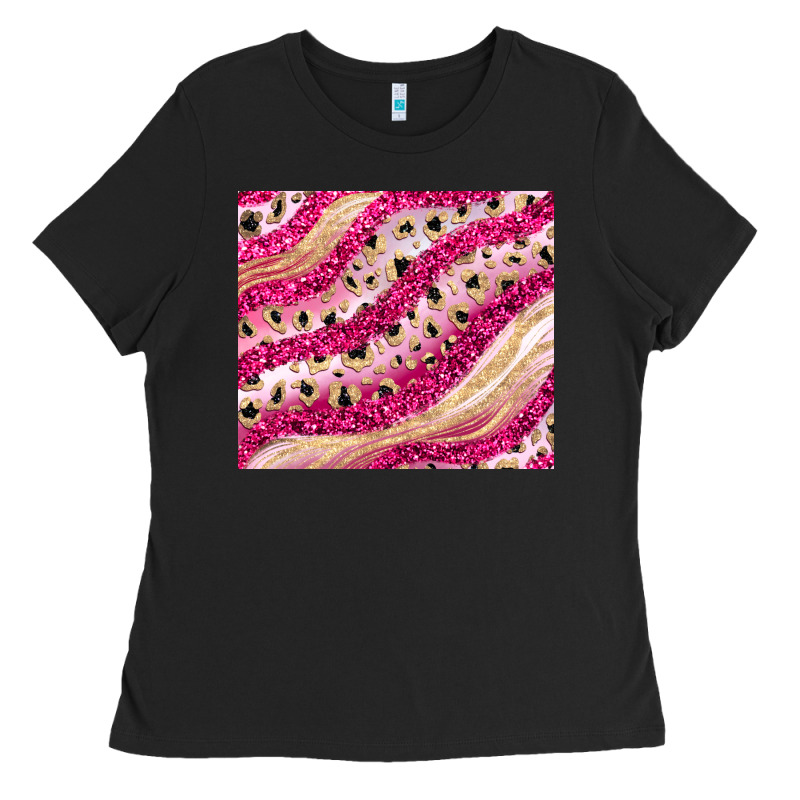 Pink Glitter Ladies Tee by JahusDesignShop | Teevron