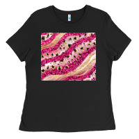 Black pink glitter Ladies Tee - JahusDesignShop
