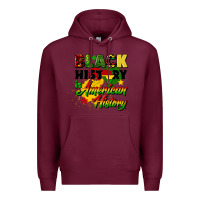 Burgundy black history is american history Premium Hoodie - CowGirlArtShop