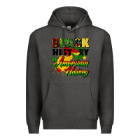 Charcoal Heather black history is american history Premium Hoodie - CowGirlArtShop