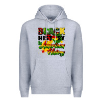 Heather Grey black history is american history Premium Hoodie - CowGirlArtShop