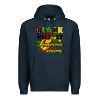 Navy black history is american history Premium Hoodie - CowGirlArtShop
