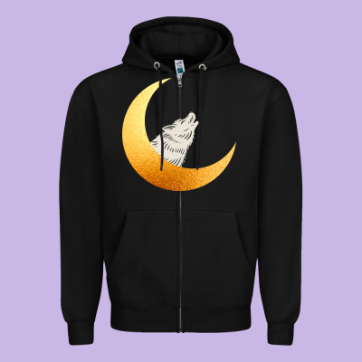 Howling Wolf Zipper Hoodie Designed By Bettercallsaul