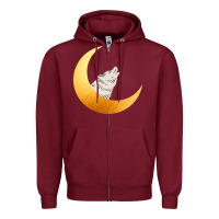 Burgundy Howling Wolf Zipper Hoodie - Bettercallsaul