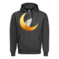 Charcoal Heather Howling Wolf Zipper Hoodie - Bettercallsaul