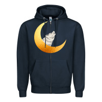 Navy Howling Wolf Zipper Hoodie - Bettercallsaul