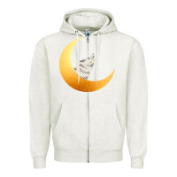 Oatmeal Heather Howling Wolf Zipper Hoodie - Bettercallsaul