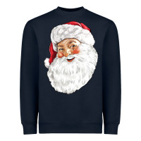 Navy Santa Heavyweight Sweatshirt - NancyCooperArtShop