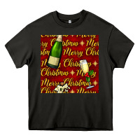 Asphalt merry christmas champagne seamless pattern Heavy Core Tee - BundleAndBundleShop
