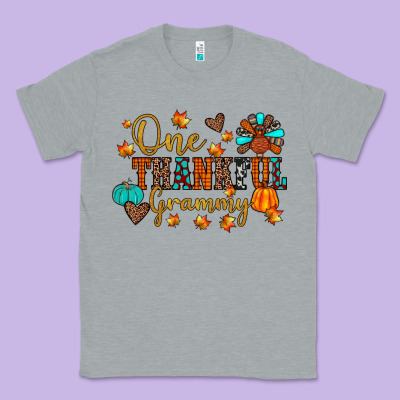 One Thankful Grammy Classic Tee Designed By Jahusdesignshop