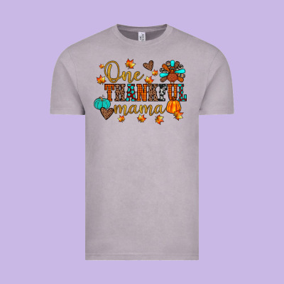 One Thankful Mama Vintage Tee Designed By Jahusdesignshop