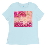Baby Blue pink glitter Ladies Tee - JahusDesignShop