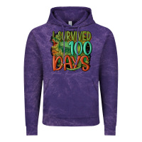 Cloud Purple i survived 100 days Vintage Hoodie - MaliasSmallBusiness