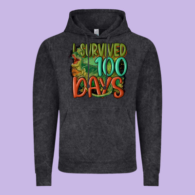 I Survived 100 Days Vintage Hoodie Designed By Maliassmallbusiness