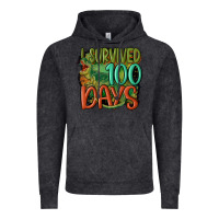 Vintage Black i survived 100 days Vintage Hoodie - MaliasSmallBusiness