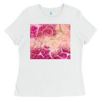 White pink glitter Ladies Tee - JahusDesignShop