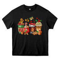 Black christmas cookie coffee cups Heavy Core Tee - AdoDesignShop