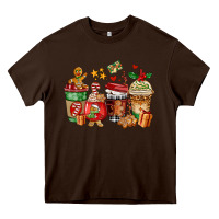 Chocolate Brown christmas cookie coffee cups Heavy Core Tee - AdoDesignShop