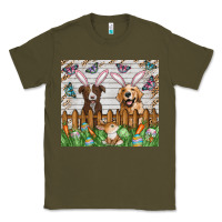 Army Green Easter Dog Classic Tee - CowhideDigitalArt