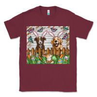 Burgundy Easter Dog Classic Tee - CowhideDigitalArt