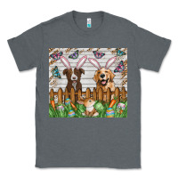 Charcoal Heather Easter Dog Classic Tee - CowhideDigitalArt