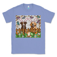 Colony Blue Easter Dog Classic Tee - CowhideDigitalArt