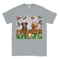 Heather Grey Easter Dog Classic Tee - CowhideDigitalArt