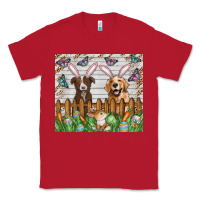 Red Easter Dog Classic Tee - CowhideDigitalArt