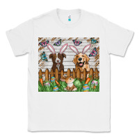 White Easter Dog Classic Tee - CowhideDigitalArt