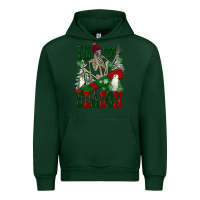 Forest Green tis the season skeleton snowboard Urban Hoodie - FaDigitalArtStudio